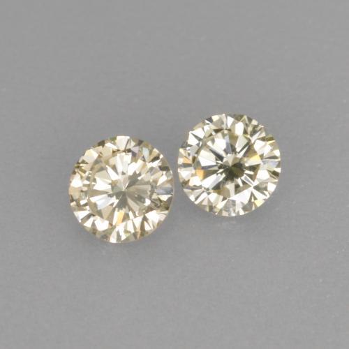 0.21캐럿 천연 샴페인 다이아몬드 보석, 라운드 컷, 3.03 mm, VVS-VS
