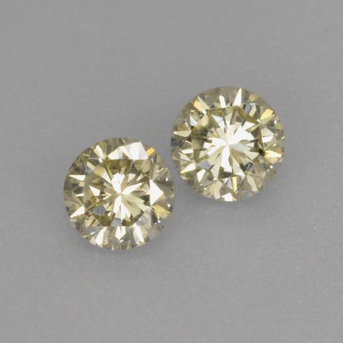 0.41캐럿 천연 샴페인 다이아몬드 보석, 라운드 컷, 3.68 mm, VS