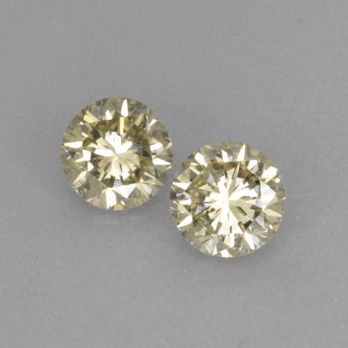 0.41캐럿 천연 샴페인 다이아몬드 보석, 라운드 컷, 3.68 mm, VS