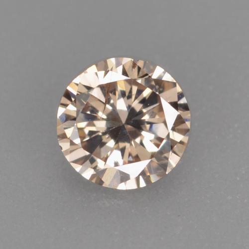 0.20캐럿 천연 매우 연한 골든 다이아몬드, 라운드 컷, 3.77 mm, VS-SI