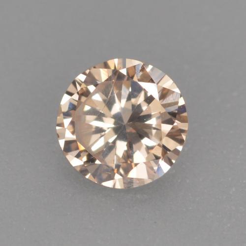 0.20캐럿 천연 매우 연한 골든 다이아몬드, 라운드 컷, 3.77 mm, VS-SI