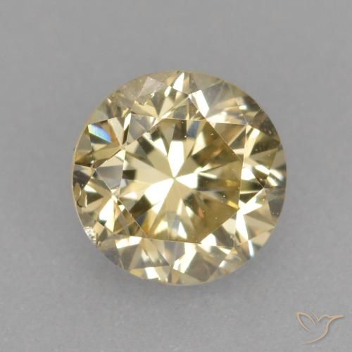 0.36ct 자연스러운 샴페인 다이아몬드, 둥근, VS-SI