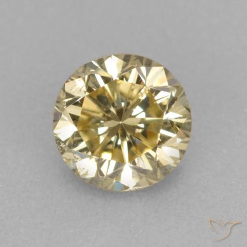 0.26ct 자연스러운 샴페인 다이아몬드, 둥근, VS