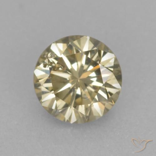 0.20ct 자연스러운 샴페인 다이아몬드, 둥근, VS
