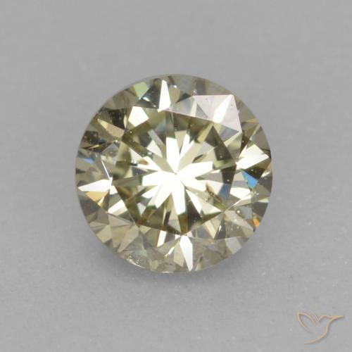 0.27ct 자연스러운 Medium Light-Yellow 다이아몬드, 둥근, VS