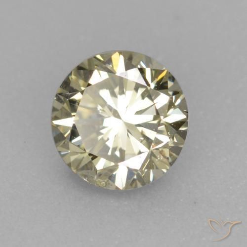 0.27캐럿 천연 Medium Light-Yellow 다이아몬드, 둥근, VS