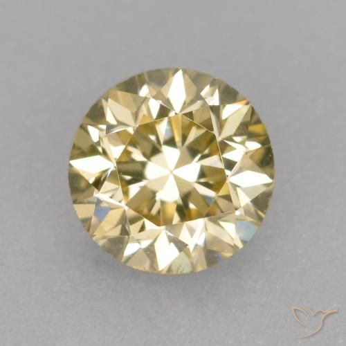 0.31ct 자연스러운 샴페인 다이아몬드, 둥근, VS