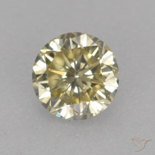 0.25ct 자연스러운 코냑 다이아몬드, 둥근, VS