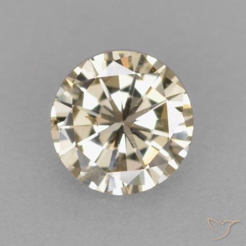 0.24ct 자연스러운 코냑 다이아몬드, 둥근, VS