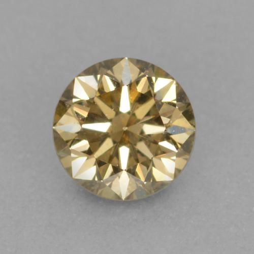 0.12캐럿 천연 코냑 다이아몬드, 라운드 컷, 3.19 mm, VVS-VS