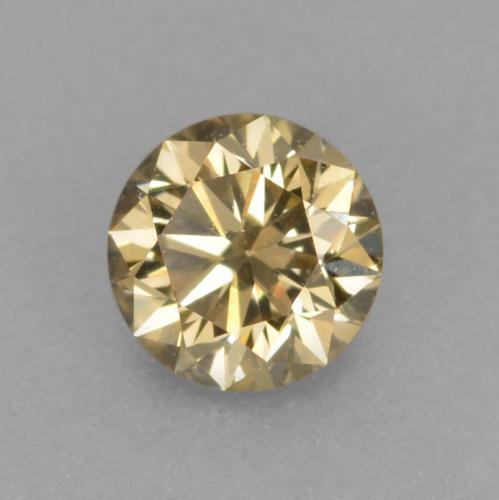 0.12캐럿 천연 코냑 다이아몬드, 라운드 컷, 3.19 mm, VVS-VS