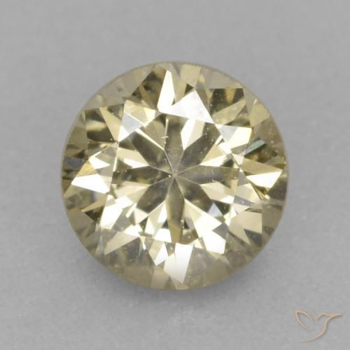 0.20ct 자연스러운 코냑 다이아몬드, 둥근, VVS-VS