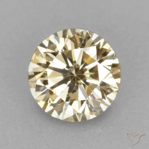 0.18ct 자연스러운 코냑 다이아몬드, 둥근, VVS-VS