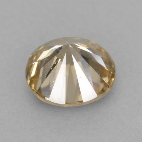 0.21캐럿 천연 골든 브라운 다이아몬드, 라운드 컷, 3.70 mm, VVS-VS