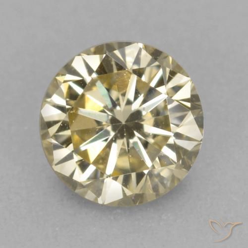 0.21ct 자연스러운 미디엄 브라운 다이아몬드, 둥근, VVS-VS
