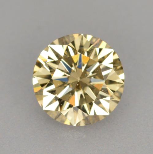 0.40캐럿 천연 골든 브라운 다이아몬드, 라운드 컷, 4.76 mm, VVS-VS