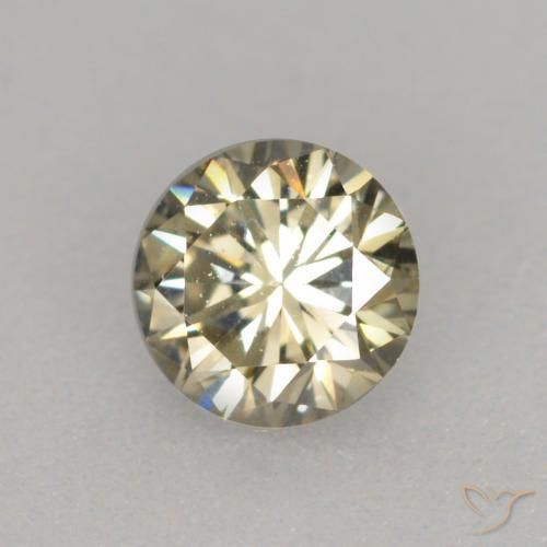 0.23ct 자연스러운 코냑 다이아몬드, 둥근, VVS-VS