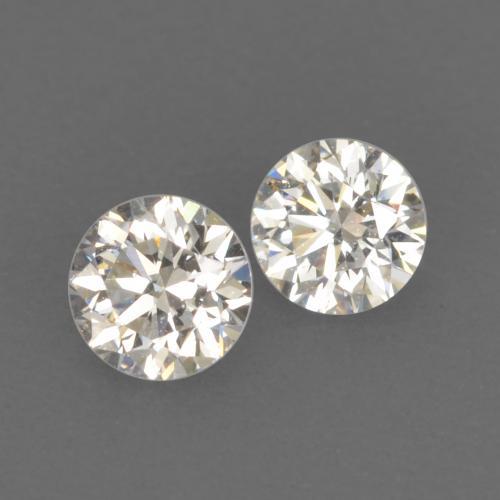 0.17캐럿 천연 따뜻한 화이트 다이아몬드 보석, 라운드 컷, 2.78 mm, VVS-VS