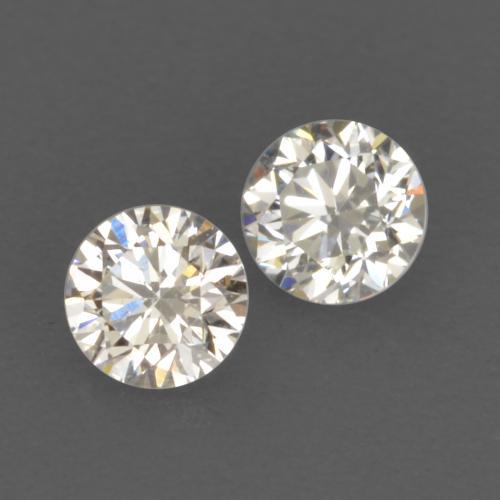 0.17캐럿 천연 따뜻한 화이트 다이아몬드 보석, 라운드 컷, 2.76 mm, VVS-VS