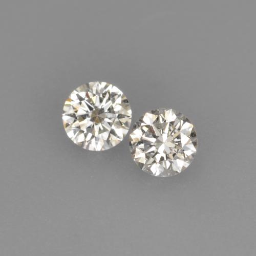 0.14캐럿 천연 따뜻한 화이트 다이아몬드 보석, 라운드 컷, 2.67 mm, VVS-VS