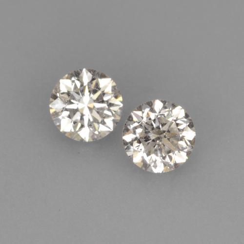 0.22캐럿 천연 따뜻한 화이트 다이아몬드 보석, 라운드 컷, 3.00 mm, VVS-VS