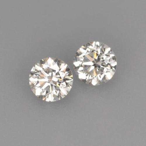 0.22캐럿 천연 따뜻한 화이트 다이아몬드 보석, 라운드 컷, 3.00 mm, VVS-VS