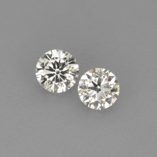0.14캐럿 천연 따뜻한 화이트 다이아몬드 보석, 라운드 컷, 2.62 mm, VVS-VS