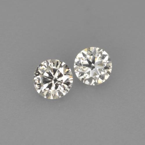 0.14캐럿 천연 따뜻한 화이트 다이아몬드 보석, 라운드 컷, 2.62 mm, VVS-VS