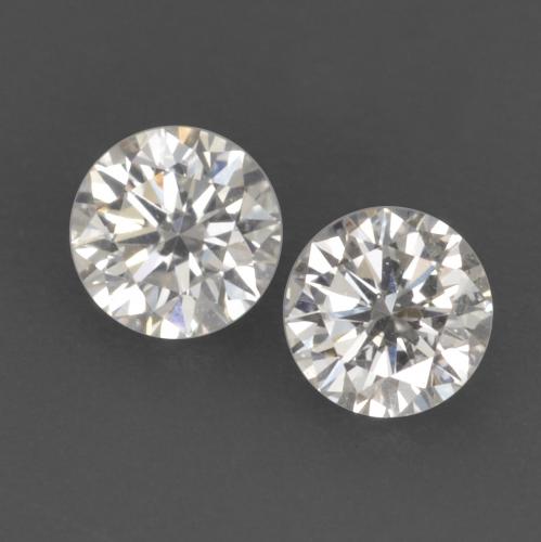 0.13캐럿 천연 따뜻한 화이트 다이아몬드 보석, 라운드 컷, 2.64 mm, VVS-VS