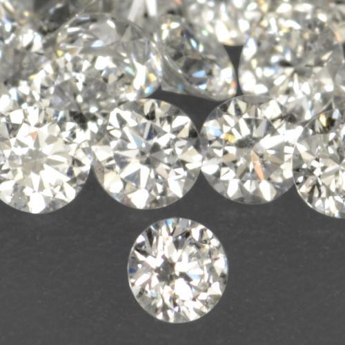 0.06캐럿 천연 따뜻한 화이트 다이아몬드 보석, 라운드 컷, 1.68 mm, VS-SI