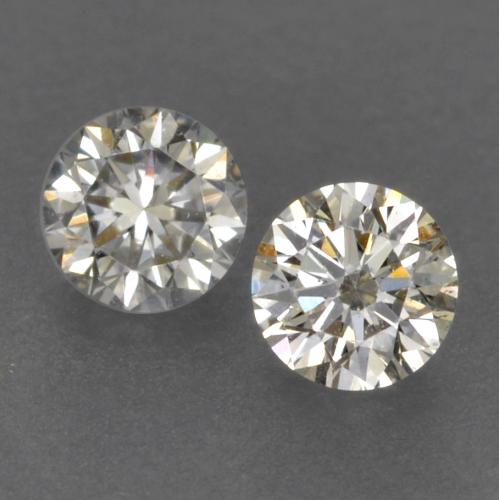 0.15캐럿 천연 따뜻한 화이트 다이아몬드 보석, 라운드 컷, 2.64 mm, VVS-VS