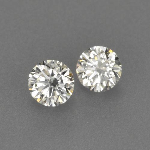 0.13캐럿 천연 따뜻한 화이트 다이아몬드 보석, 라운드 컷, 2.60 mm, VVS-VS