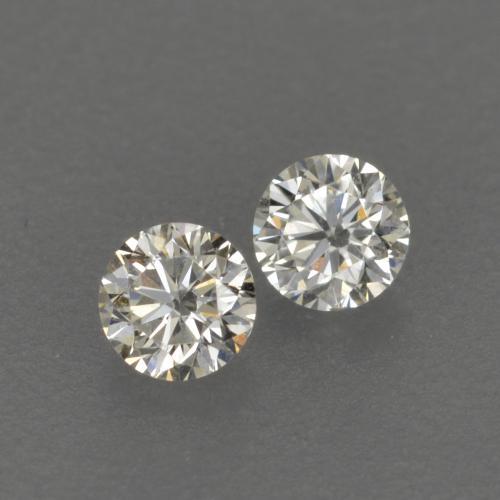 0.13캐럿 천연 따뜻한 화이트 다이아몬드 보석, 라운드 컷, 2.61 mm, VVS-VS