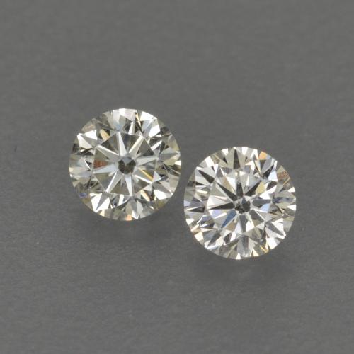 0.13캐럿 천연 따뜻한 화이트 다이아몬드 보석, 라운드 컷, 2.61 mm, VVS-VS