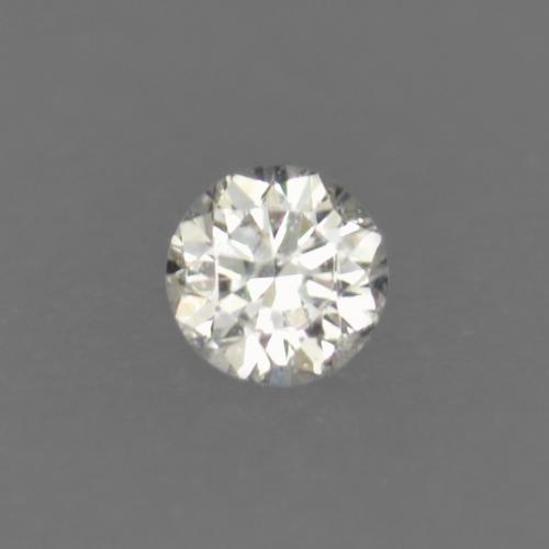 0.01캐럿 천연 따뜻한 화이트 다이아몬드, 라운드 컷, 1.26 mm, VS