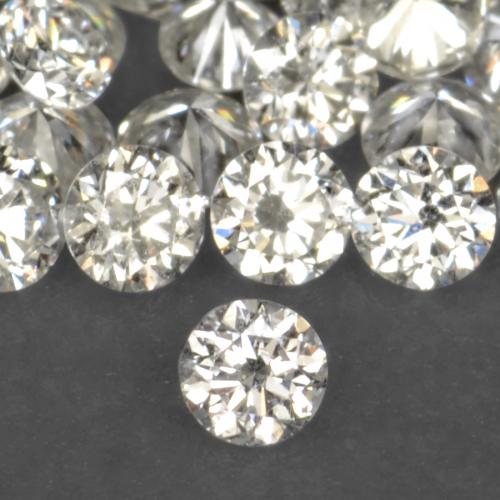 0.19캐럿 천연 따뜻한 화이트 다이아몬드 보석, 라운드 컷, 1.58 mm, VS-SI