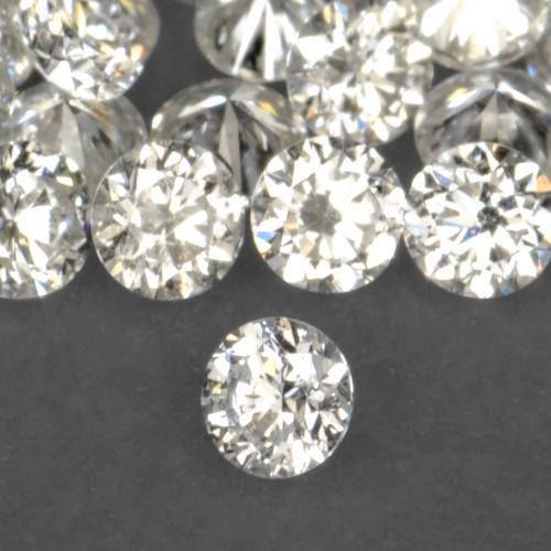 0.19캐럿 천연 따뜻한 화이트 다이아몬드 보석, 라운드 컷, 1.58 mm, VS-SI