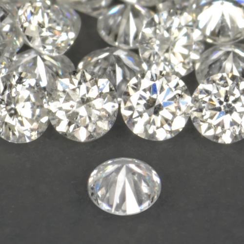 0.02캐럿 천연 따뜻한 화이트 다이아몬드, 라운드 컷, 1.58 mm, VS-SI