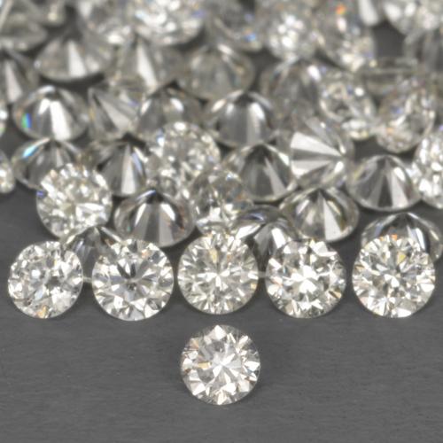 0.01캐럿 천연 따뜻한 화이트 다이아몬드, 라운드 컷, 1.36 mm, VS-SI