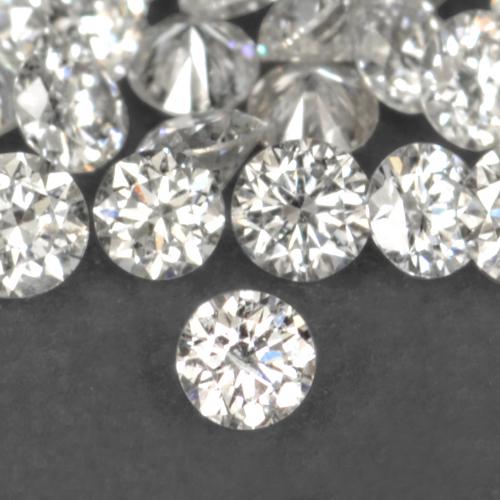 0.03캐럿 천연 따뜻한 화이트 다이아몬드 보석, 라운드 컷, 1.45 mm, VS-SI