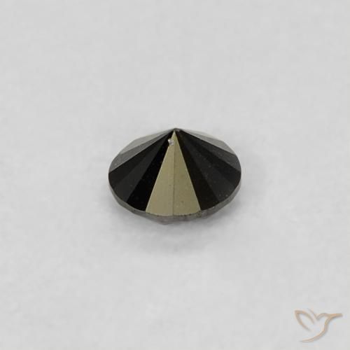 0.09캐럿 천연 검은색 다이아몬드, 둥근, 불투명체