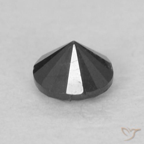 0.10캐럿 천연 검정색 다이아몬드, 라운드 컷, 2.68 mm, 불투명체