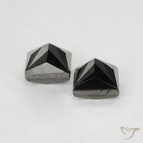 0.18캐럿 천연 검은색 다이아몬드 보석, 정사각형, 불투명체