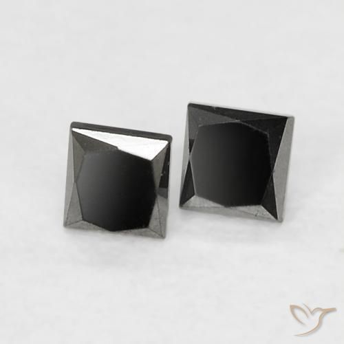 0.15캐럿 천연 검은색 다이아몬드 보석, 정사각형, 불투명체