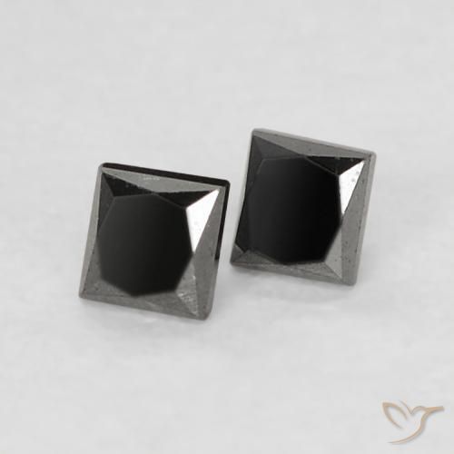 0.12캐럿 천연 검은색 다이아몬드 보석, 정사각형, 불투명체