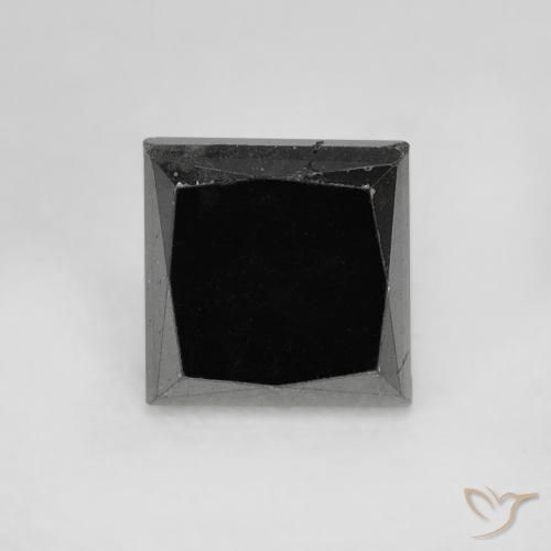 1.07ct 자연스러운 검은색 다이아몬드, 정사각형, 불투명체