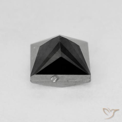 0.99캐럿 천연 검은색 다이아몬드, 정사각형, 불투명체