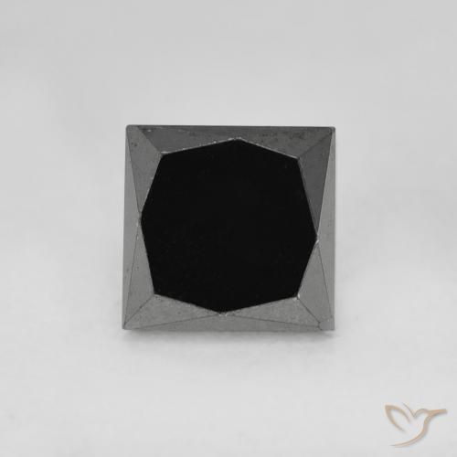 0.98ct 자연스러운 검은색 다이아몬드, 정사각형, 불투명체
