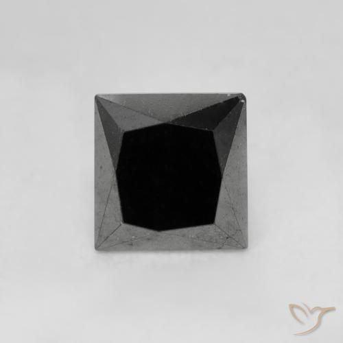 1.04ct 자연스러운 검은색 다이아몬드, 정사각형, 불투명체