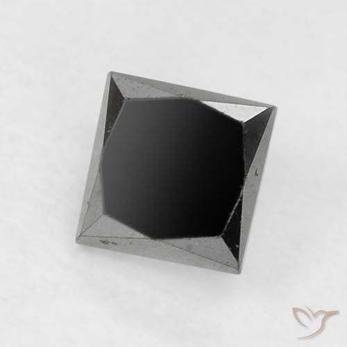 0.29캐럿 천연 검은색 다이아몬드, 정사각형, 불투명체